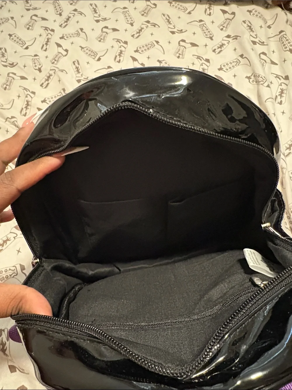 Bratz Girls' Black Mini Backpack with Bright Pink Lip Pocket